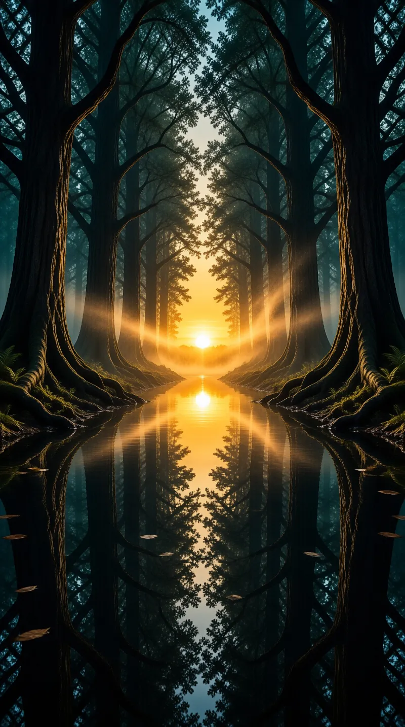 Serene Forest Sunrise
