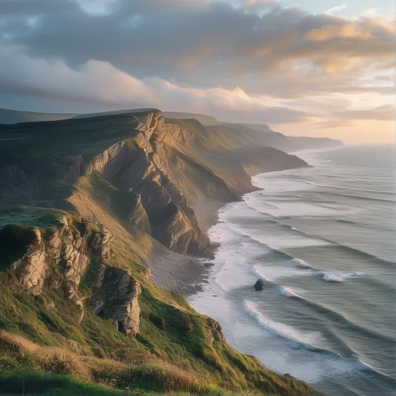Sea Cliffs at Golden Hour