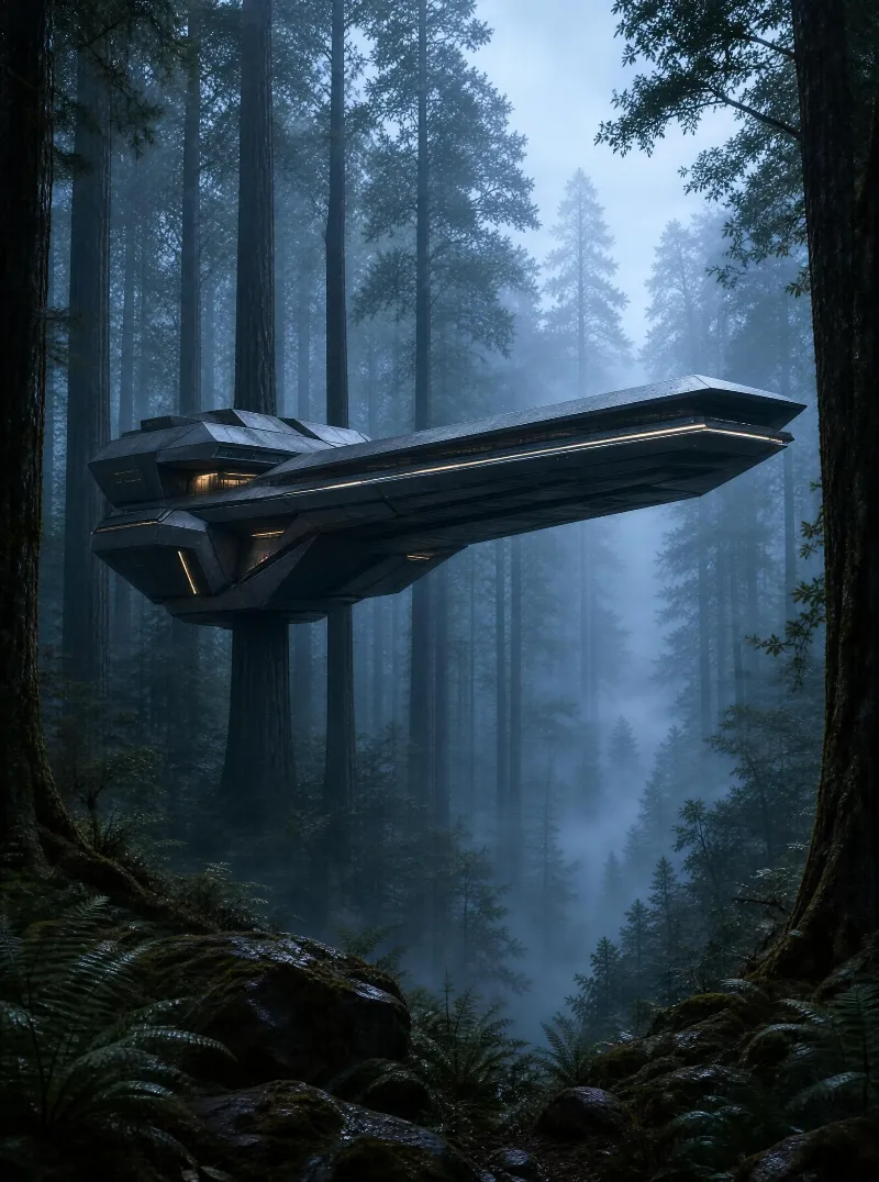 Futuristic House in Forest