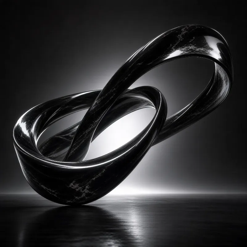 Abstract Metal Infinity Sculpture