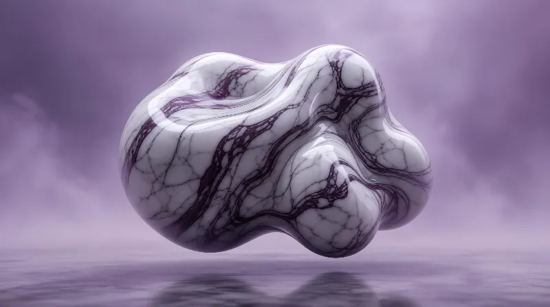 Marble Blob in Purple Mist