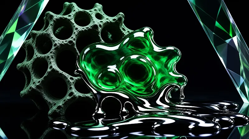 Abstract Green 3D Render