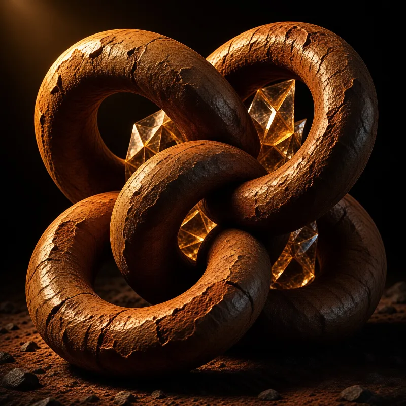 Golden Knot Sculpture