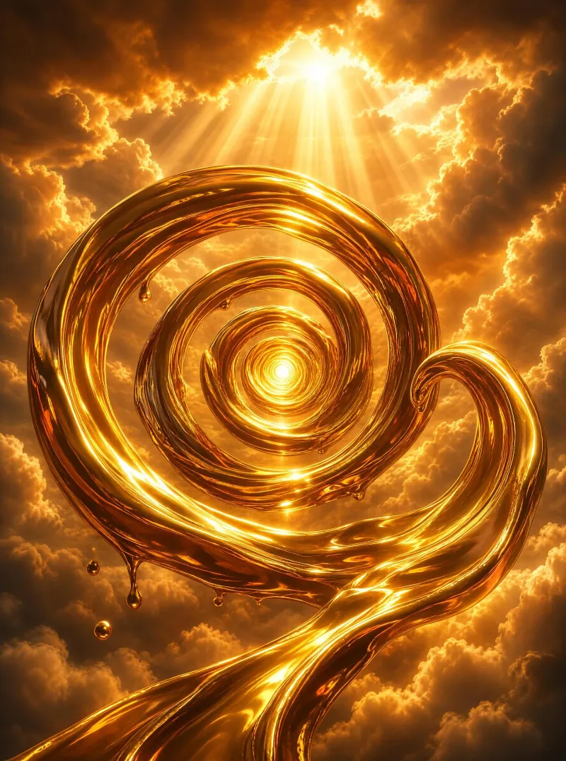 Golden Liquid Vortex