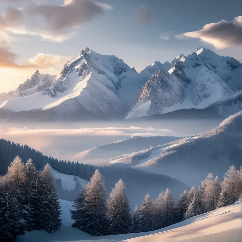 Majestic Snowy Peaks