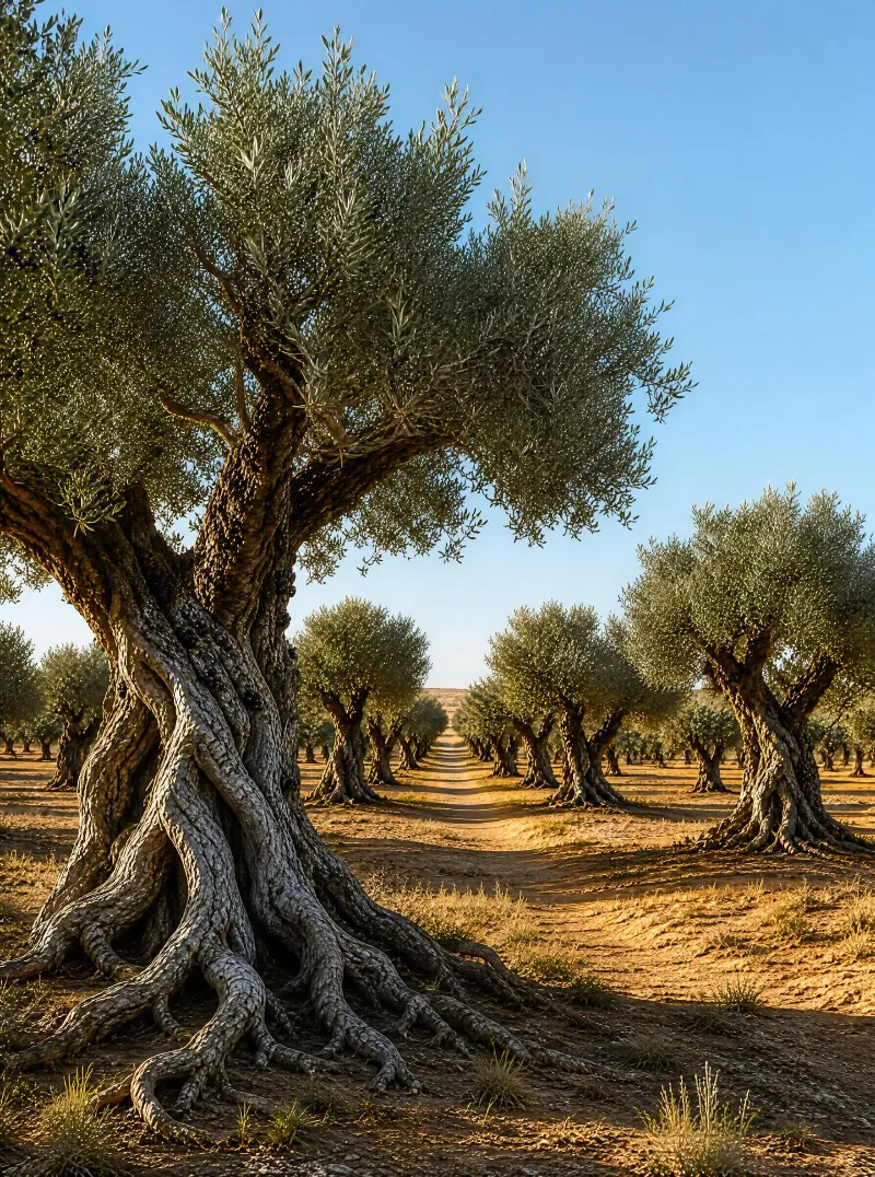 Ancient Olive Grove Pathway