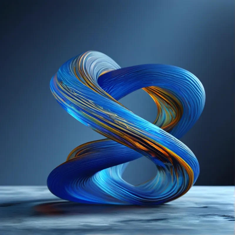 Twisted Blue Gold Ribbon