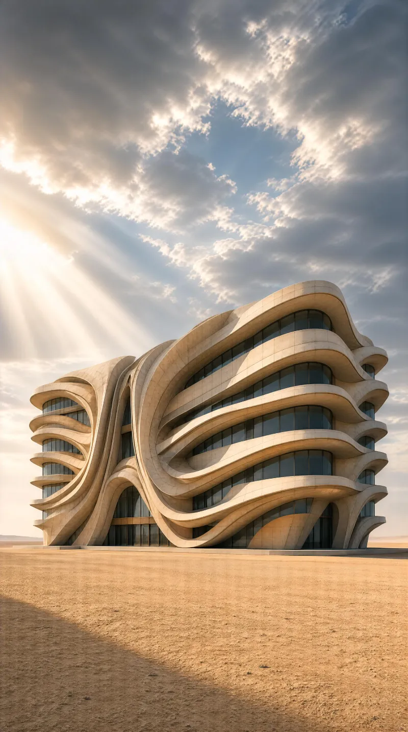 Futuristic Wavy Building