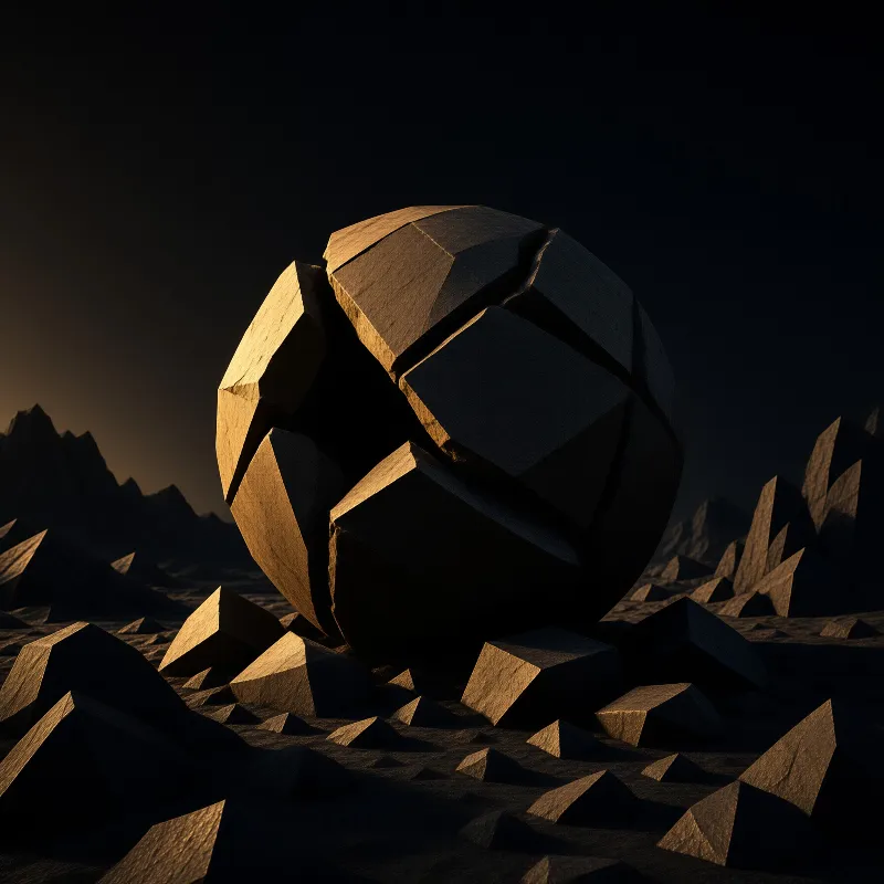 Fractured Low Poly Sphere