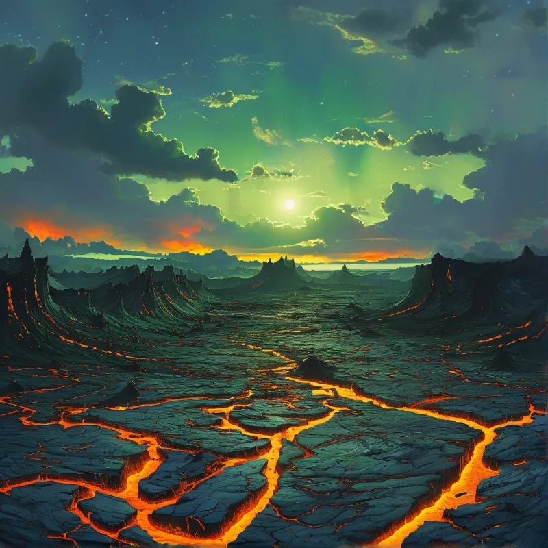 Alien Volcanic Landscape