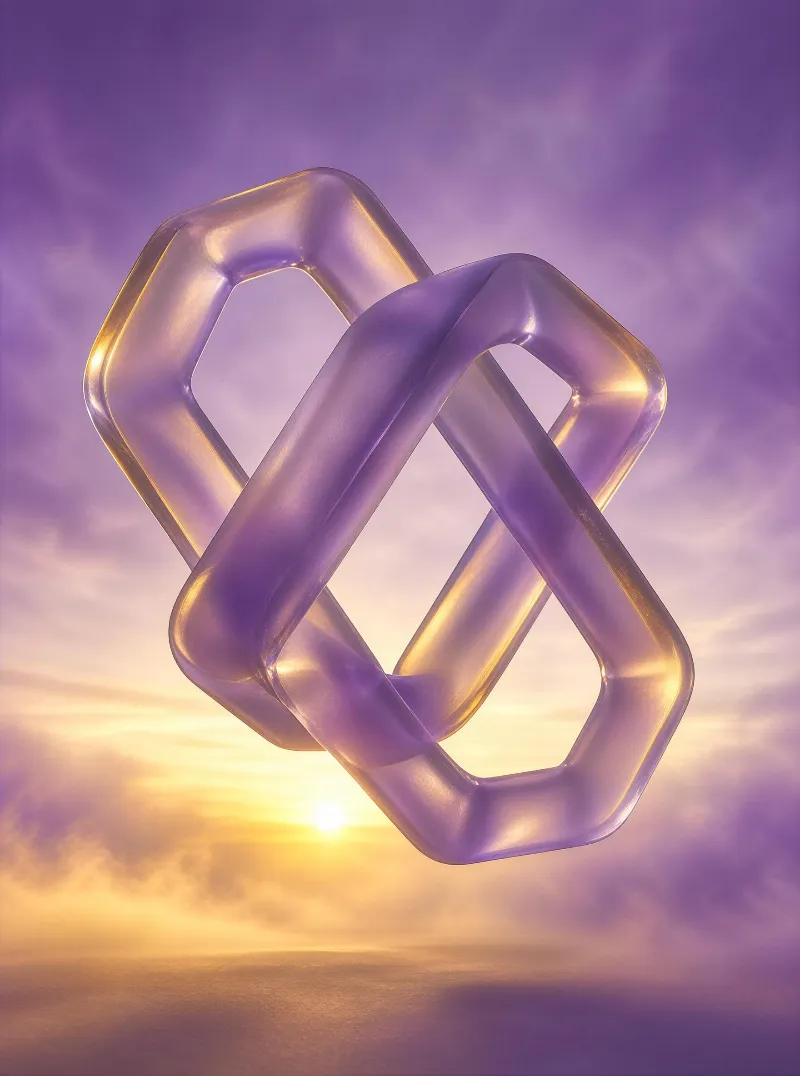 Interlocked Glass Rings