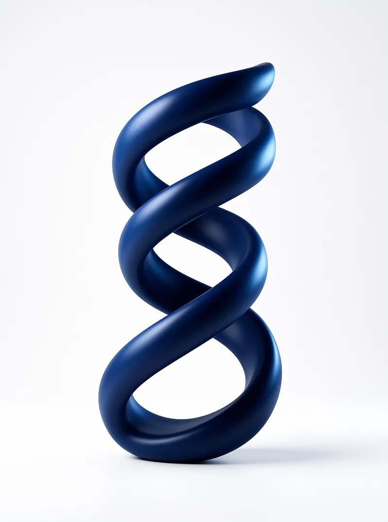 Abstract Blue Spiral Object