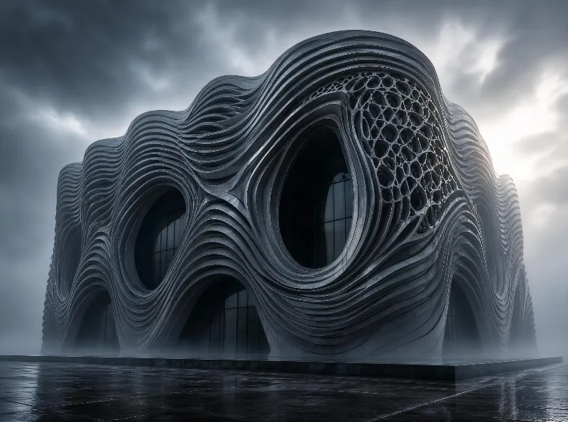 Futuristic Wave-like Building