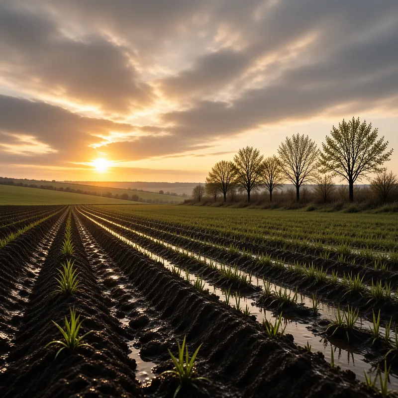 Golden Field at Dawn