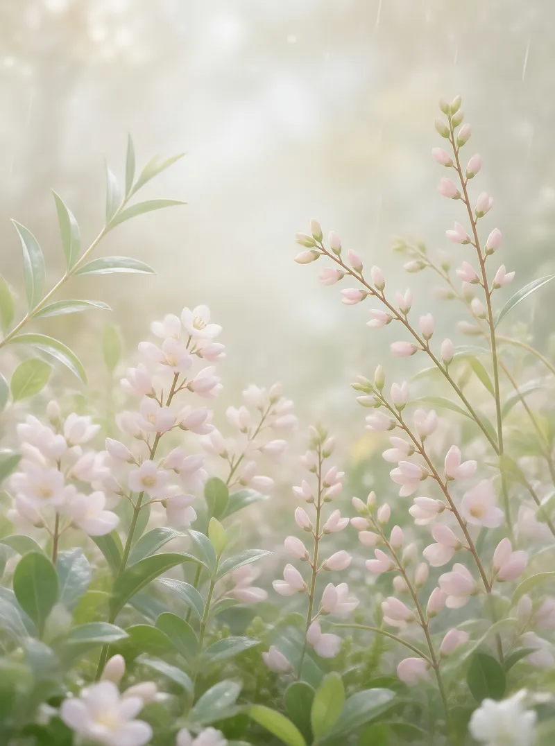 Misty Pink Flowers