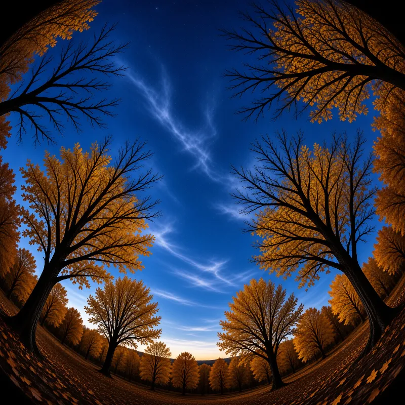 Nocturne Autumn Landscape