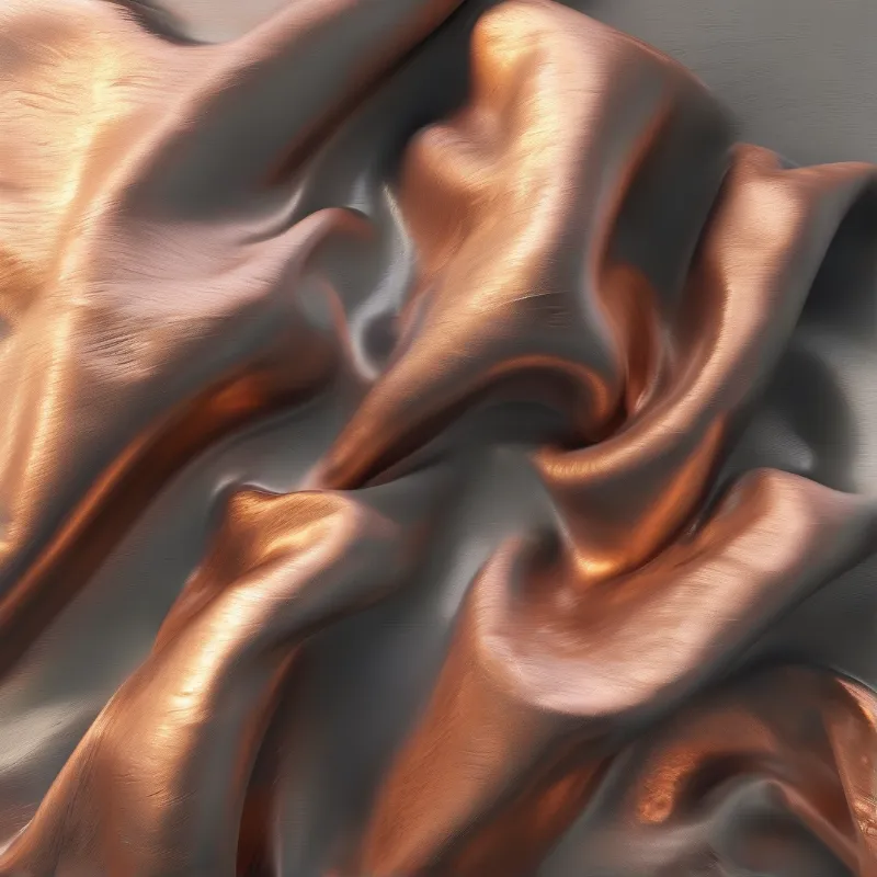 Flowing Bronze Silk Fabric