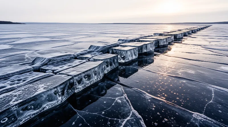 Frozen Lake Ice Path