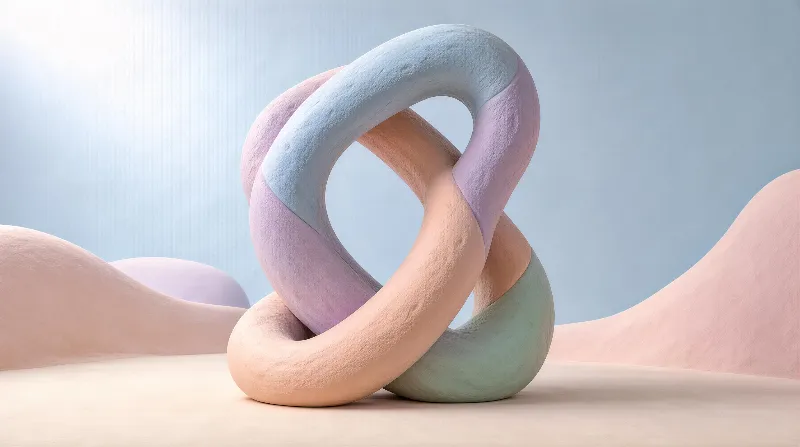 Pastel Torus Knot Sculpture