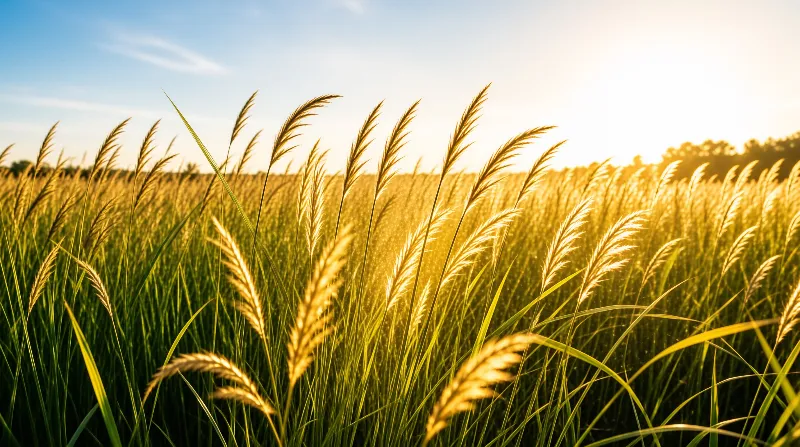 Golden Hour Grass Field