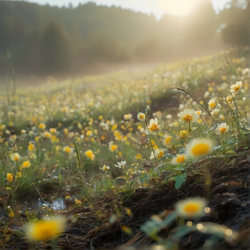 Wildflower Meadow at Dawn