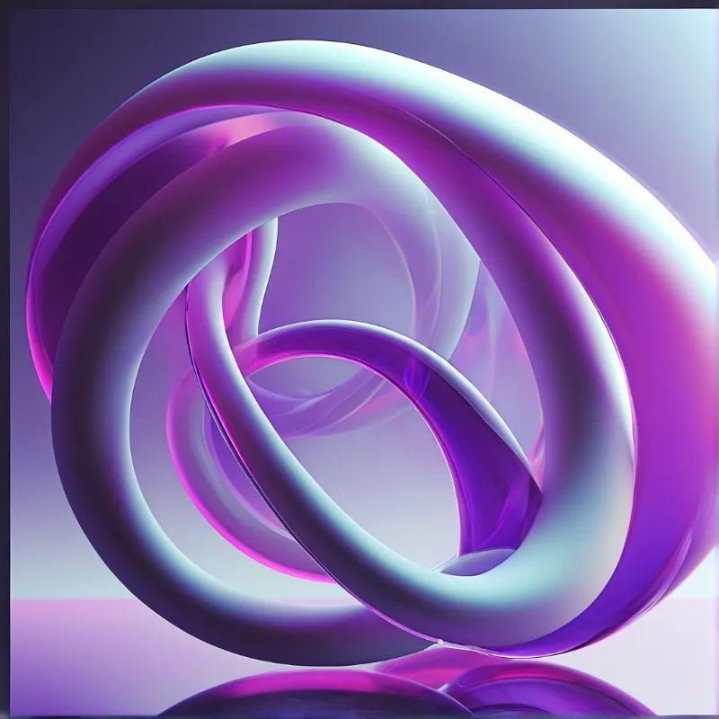 Abstract Iridescent Loops