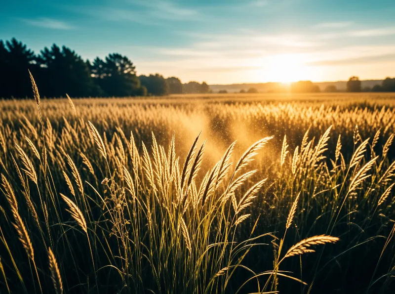 Golden Wheat Field at Sunset