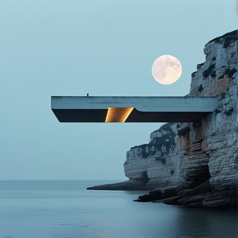 Cantilevered Cliff Structure