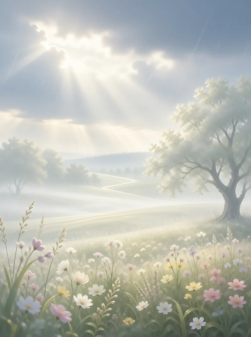 Misty Morning Landscape