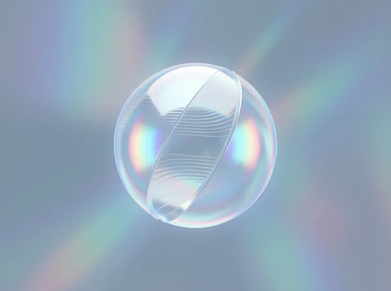 Iridescent Glass Sphere