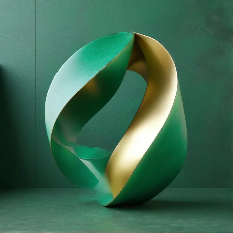 Green and Gold Abstract Loop