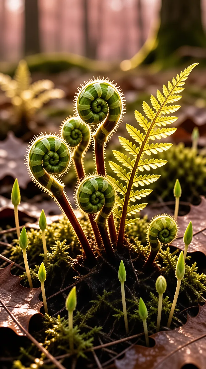 Emerging Fern Fiddleheads