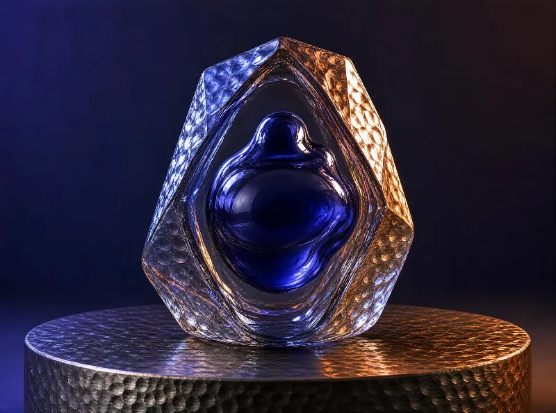 Luxury Blue Perfume Bottle