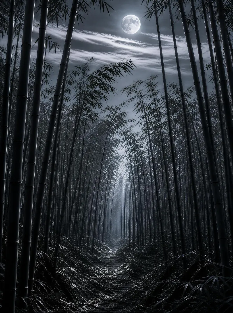 Night Bamboo Forest