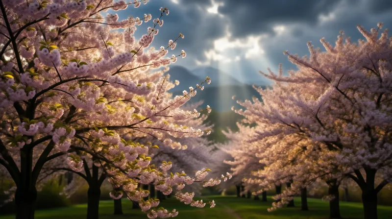Cherry Blossom Landscape