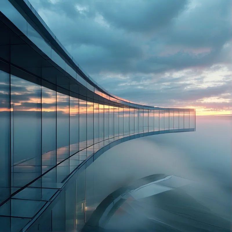 Glass Skywalk Above Clouds