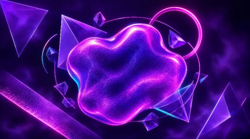 Neon Abstract Purple Blob