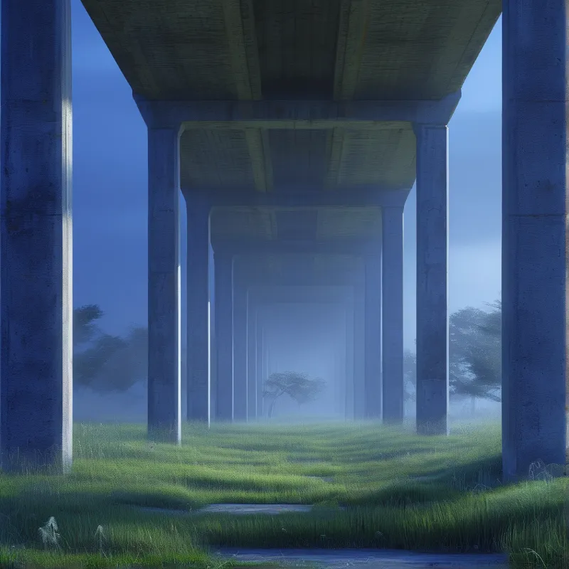 Misty Concrete Tunnel