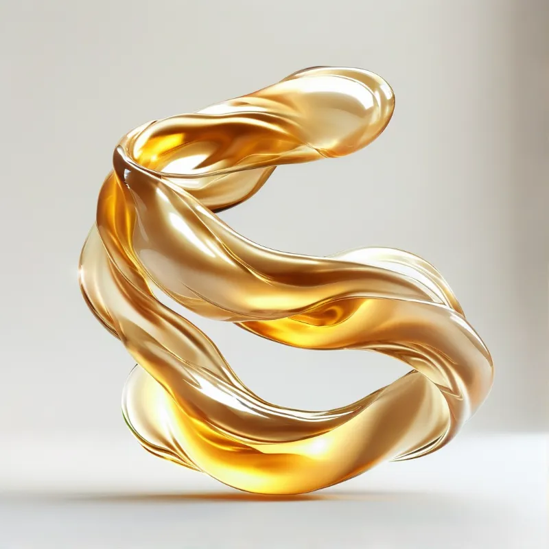Abstract Golden Sculpture