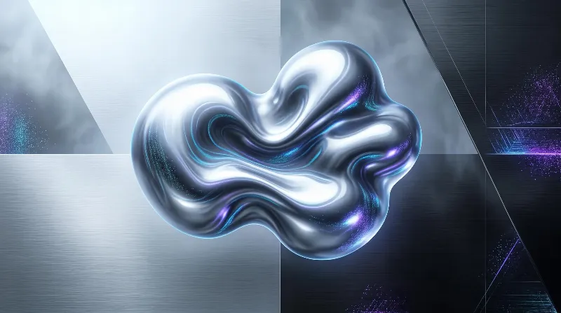 Chrome Liquid Shape