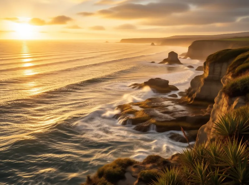 Sunset Coastline Landscape