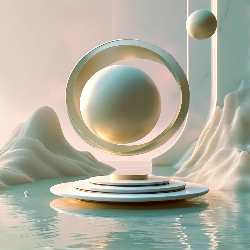 Abstract Minimalist 3D Scene