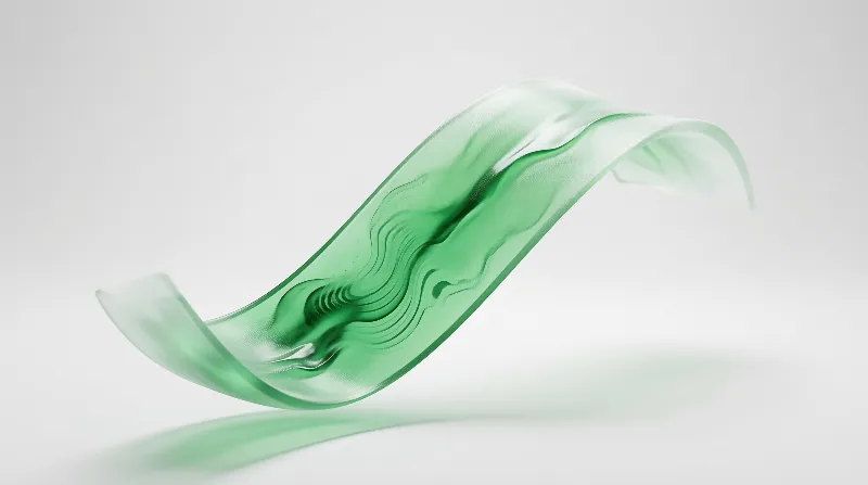 Abstract Green Liquid Wave