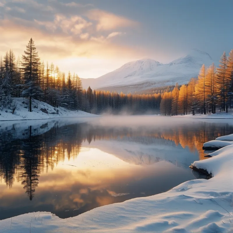Winter Lake Sunrise