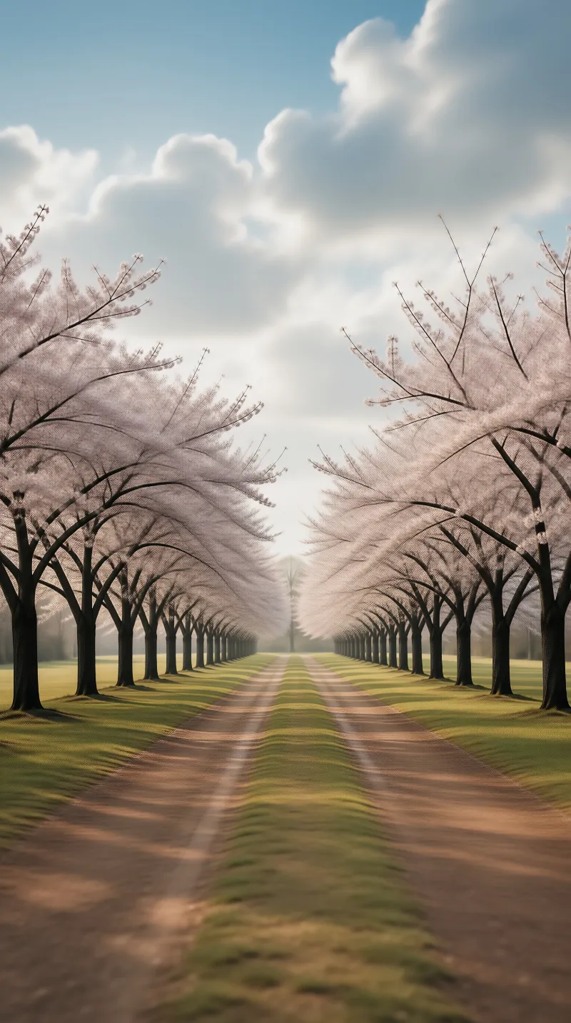 Cherry Blossom Tree Path