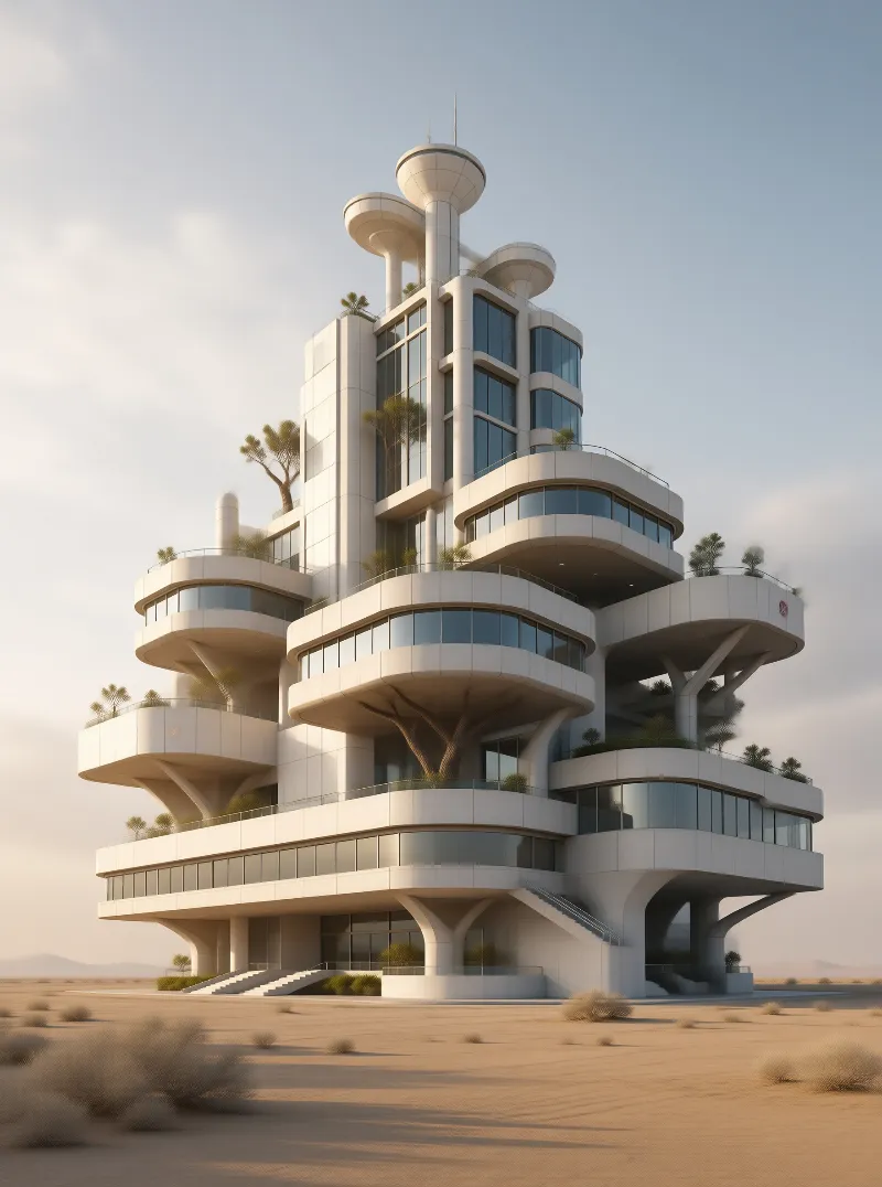 Futuristic Desert Tower