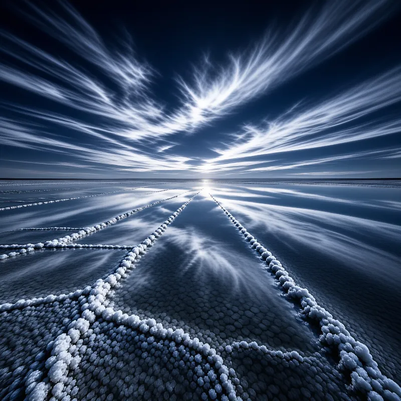 Surreal Blue Horizon Paths