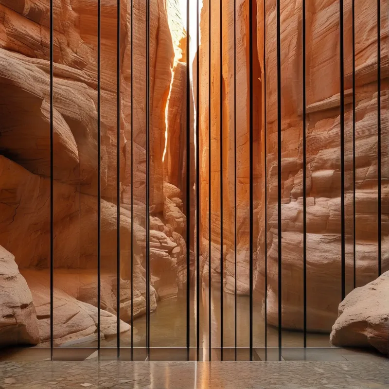 Canyon View Through Glass