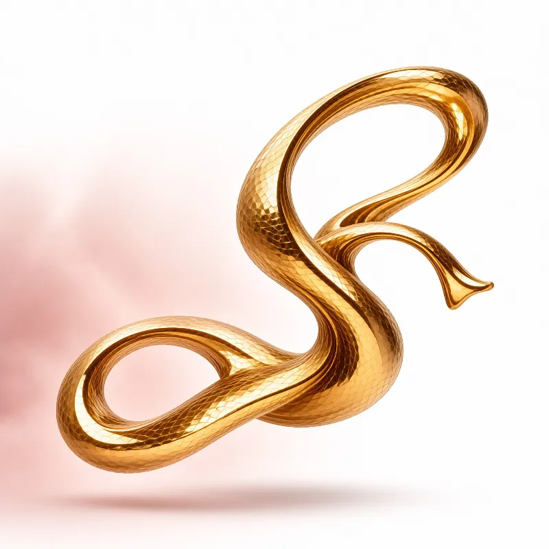 Golden Serpentine Object