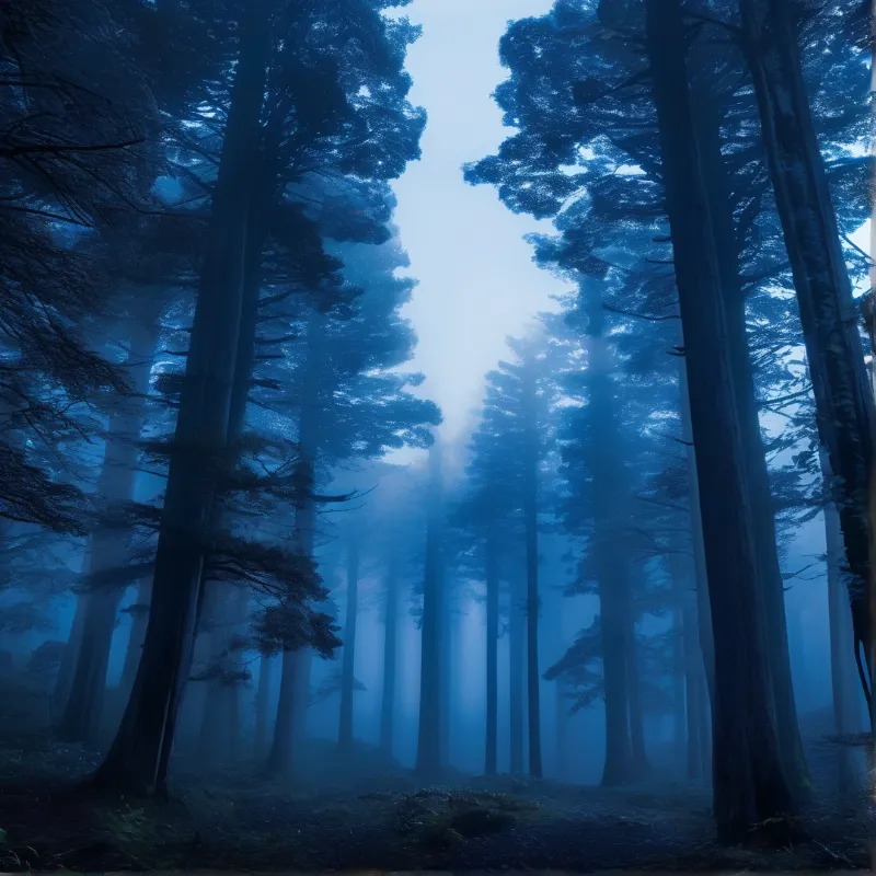 Serene Misty Forest
